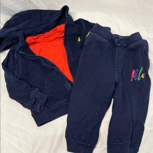 Ralph Lauren Polo Baby Navy Red 3 Piece Set Bundle Size 12 Months